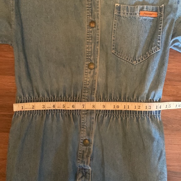 Vintage blue denim Jean jumpsuit romper 80’s 90’s Size XS or Size 2 or 4 RARE - Picture 12 of 13